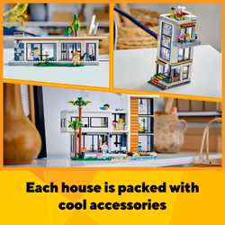 LEGO Creator 3 in 1 Modern Toy House - Kids Toy Building Set with 3 Building Options for Boys & Girls  Ages 9+ - with 2 Minifigures for Pretend Play - - Additional view 4