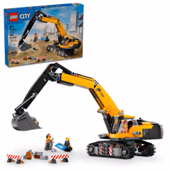 LEGO City Yellow Construction Excavator Toy Digger for Boys and Girls Ages 8 and Up  3 Construction Worker Minifigures Includ ...