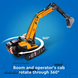 LEGO City Yellow Construction Excavator Toy Digger for Boys and Girls Ages 8 and Up  3 Construction Worker Minifigures Included for Fun Pret - Additional view 4