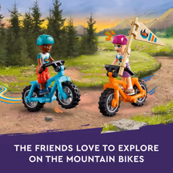 LEGO Friends Adventure Camp Cozy Cabins Camping Toy  Kids Nature Playset  Pretend Play Toy with 3 Mini Doll Characters and a Fox Toy Figure  Birthday - Additional view 4