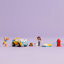 LEGO Friends Dog Grooming Car Toy  Building Toy for Kids Who Love Animals and Nature  Comes with 2 Mini Doll Characters and 2 Dog Toy Figures  Vet Toy