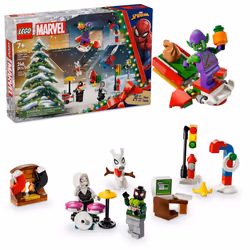 LEGO Marvel Spider-Man 2024 Advent Calendar for Kids Fun Seasonal Spider-Man Toy with Small Buildable Super Hero Models Mar ...