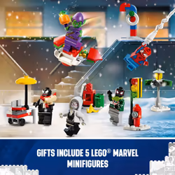 LEGO Marvel Spider-Man 2024 Advent Calendar for Kids  Fun Seasonal Spider-Man Toy with Small Buildable Super Hero Models  Marvel Holiday Countdown Gif