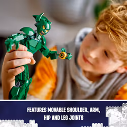 LEGO Marvel Green Goblin Construction Figure - Building Toy for Boys & Girls  Ages 8+ - Marvel Villain Action Figure W/Glider and Pumpkin Bombs - Gift