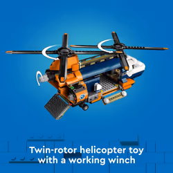 LEGO City Jungle Explorer Helicopter Toy at Base Camp - Kids Toy Adventure Building Set for Boys & Girls  Ages 8+ - with 5 Minifigures & Gorilla Figur