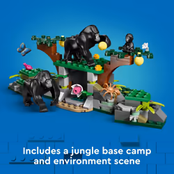 LEGO City Jungle Explorer Helicopter Toy at Base Camp - Kids Toy Adventure Building Set for Boys & Girls  Ages 8+ - with 5 Minifigures & Gorilla Figur - Additional view 4