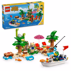 LEGO Animal Crossing Kappns Island Boat Tour Buildable Video Game Toy for Kids Includes 2 Minifigures from The Series Marsh ...