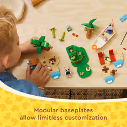 LEGO Animal Crossing Kappns Island Boat Tour  Buildable Video Game Toy for Kids  Includes 2 Minifigures from The Series Marshal and Kapp'n  Animal Cro