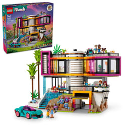 LEGO Friends Andrea's Modern Mansion Doll House - 4 Story Toy House Building Toy Set for Kids  Girls and Boys  Ages 14+ - Includes 11 Characters - Gif