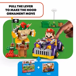 LEGO Super Mario Bowsers Muscle Car Expansion Set  Collectible Bowser Toy for Kids  Gift for Boys  Girls and Gamers Ages 8 and Up  71431