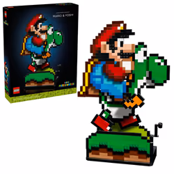 LEGO Super Mario World: Mario & Yoshi Nintendo Gift for Adult Fans  Mario Collectible Playset  Pixelated Nintendo Figures  Pl ...