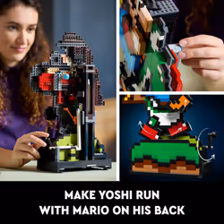 LEGO Super Mario World: Mario & Yoshi Nintendo Gift for Adult Fans  Mario Collectible Playset  Pixelated Nintendo Figures  Playful Display Model  Fun