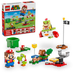 LEGO Super Mario Adventures with Interactive Mario  Bowser Jr.s Clown Car Playset Vehicle  Yoshi Toy  Mario Playset  Nintendo Toy Gift for Boys  Girls