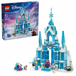 LEGO Disney Frozen Elsas Ice Palace Building Set for Kids  Princess Castle with Anna and Elsa Mini-Doll Figures  Disney Princ ...