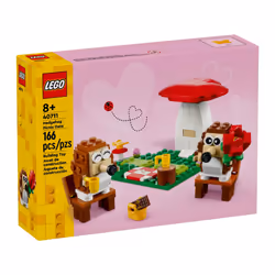 LEGO Hedgehog Picnic Date Animal Toy Playset with Mushroom Model Nature Building Set for Kids Gift Idea for Boys and Girls ...