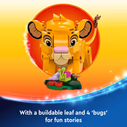 LEGO Disney Simba The Lion King Cub Buildable Disney Toy for Kids  Disney Collection  Lion King Movie Toy  Simba Toy Construction Playset Figure  Fun - Additional view 4