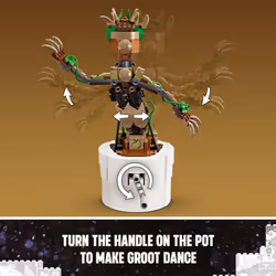 LEGO Marvel Dancing Groot  Guardians of The Galaxy Toy  Buildable Birthday Gift  Marvel Toy  Super Hero Hand-Operated Interactive Playset  Marvel Gift