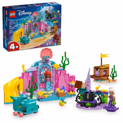 LEGO Disney Princess Ariels Crystal Cavern Buildable Disney Toy Playset for Kids Ariel Princess Mermaid Mini Doll and Fish ...