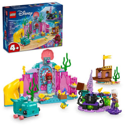 LEGO Disney Princess Ariels Crystal Cavern  Buildable Disney Toy Playset for Kids  Ariel Princess Mermaid Mini Doll and Fish Figure  Treasure Chest  G