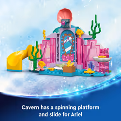 LEGO Disney Princess Ariels Crystal Cavern  Buildable Disney Toy Playset for Kids  Ariel Princess Mermaid Mini Doll and Fish Figure  Treasure Chest  G - Additional view 4