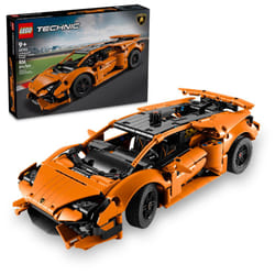 LEGO Technic Lamborghini Hurac?n Tecnica Orange Toy Cars - Building Toys for Kids  Boys & Girls  Ages 9+ - Lamborghini Toy Car W/ V10 Engine & Steerin