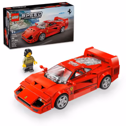 LEGO Speed Champions Ferrari F40 Supercar Toy Car Model Building Set with Driver Minifigure Collectible Ferrari Toy for Kid ...