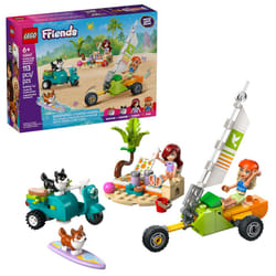 LEGO Friends Surfing Dogs and Scooter Adventure - Building Toy Pretend Play Set for Kids  Girls and Boys  Ages 6+ - with 2 Minidolls and 2 Corgi Toy D