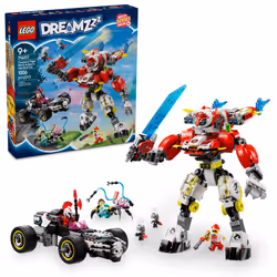 LEGO DREAMZzz Cooper's Tiger Mech & Zero's Hot Rod Car Toy - Building Robot Toy for Kids Boys and Girls Ages 9+ - Building ...