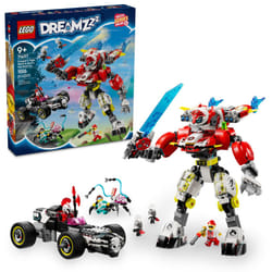 LEGO DREAMZzz Cooper's Tiger Mech & Zero's Hot Rod Car Toy - Building Robot Toy for Kids  Boys and Girls  Ages 9+ - Building Kit for Pretend Play - Gi