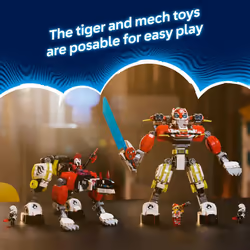 LEGO DREAMZzz Cooper's Tiger Mech & Zero's Hot Rod Car Toy - Building Robot Toy for Kids  Boys and Girls  Ages 9+ - Building Kit for Pretend Play - Gi