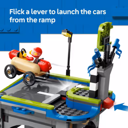 LEGO City No Limits: Race Car Ramp Track Toy - Building Toy for Kids  Boys and Girls  Ages 6+ - Soap Box Car Ramp for Racing with 2 Cars  4 Minifigure