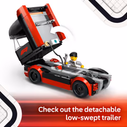 LEGO City F1 Truck with RB20 & AMR24 F1 Car Toys - Model Car Building Toy Set for Kids  Boys and Girls  Ages 8+ - F1 Collectible for Fans - Gift Idea