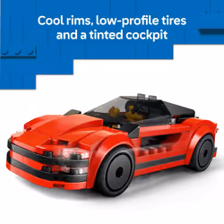 LEGO City Red Sports Car Toy - Building Toy for Kids  Boys and Girls  Ages 5+ - Educational Gift for Birthdays and Holidays - Includes Driver Minifigu