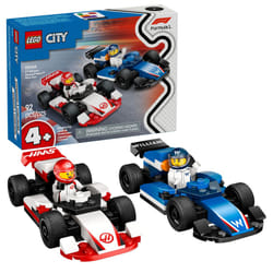 LEGO City F1 Williams Racing & Haas F1 Race Car Toys - Car Building Toy Set for Kids  Boys and Girls  Ages 4+ - F1 Preschool Toy for Fans - Gift Idea
