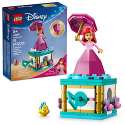 LEGO Disney Princess Twirling Ariel Toy - Building Toy for Kids  Girls and Boys  Ages 5+ - Little Mermaid Toy for Fans of Movie - Ariel Doll Gift Idea