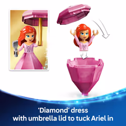 LEGO Disney Princess Twirling Ariel Toy - Building Toy for Kids  Girls and Boys  Ages 5+ - Little Mermaid Toy for Fans of Movie - Ariel Doll Gift Idea