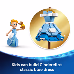 LEGO Disney Princess Cinderellas Dress Kids Toy with Minidoll Character - Fun Building Toy for Girls and Boys Ages 9 and Up - Disney Gift Idea for Fan