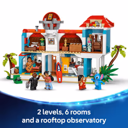 LEGO Disney Lilo and Stitch Beach House Toy - Building Playset for Kids  Girls and Boys  Ages 9+ - Includes 5 Minifigures - Disney Gift Idea for Fans