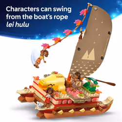 LEGO Disney Moana's Adventure Canoe Building Toy Set - Pretend Play Toy Boat for Kids  Girls & Boys  Ages 6+ - Disney Gift Idea for Fans of Moana - 43