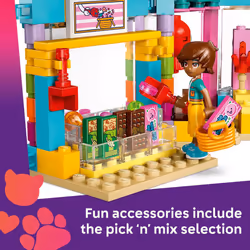 LEGO Friends Heartlake City Candy Store Building Toy - Pretend Play Set for Kids  Girls and Boys  Ages 6+ - with 2 Minidolls  a Micro-Doll  and a Cat