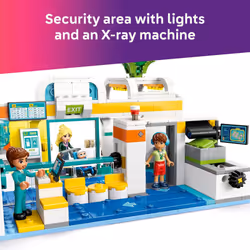 LEGO Friends Heartlake City Airport and Airplane Toy Building Set - Pretend Play for Kids  Girls and Boys  Ages 8+ - with 7 Minidolls  Taxi  Dog Figur