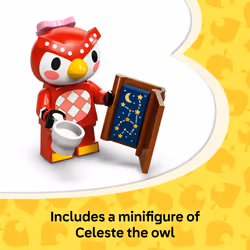 LEGO Animal Crossing Stargazing with Celeste Building Toy - Animal Crossing Toy Figure and Playset for Kids  Girls & Boys  Ages 6+ - Pretend Play Gift