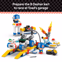 LEGO Super Mario: Mario Kart Toad's Garage - Nintendo Toy Building Set for Kids  Boys & Girls  Ages 8+ - Collectible Mario Kart Toy for Fans with 2 Bl