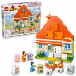 LEGO DUPLO Bluey: Blueys Family House with Memory Game - Toddler Toy for Kids Ages 3+ - Memory Game Playset Includes Bluey Fi ...