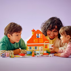 LEGO DUPLO Bluey: Blueys Family House with Memory Game - Toddler Toy for Kids Ages 3+ - Memory Game Playset Includes Bluey Figure - Preschool Toy Gift