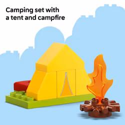 LEGO DUPLO Peppa Pig Camping Trip Toddler Learning Toy - Sensory Toy for Creative and Developmental Play - Fun Birthday Gift for Peppa Pig Fans  Kids