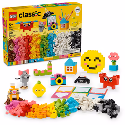 LEGO Classic Creative Happy Box Building Toy Set - Building Blocks Toy for Kids  Boys and Girls  Ages 5+ - Learning and Educa ...