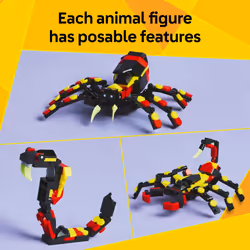 LEGO Creator 3 in 1 Wild Animals Surprising Spider Toy - Building Toy with 3 Build Options  Spider  Scorpion  or Snake - Animal Figures for Kids  Boys
