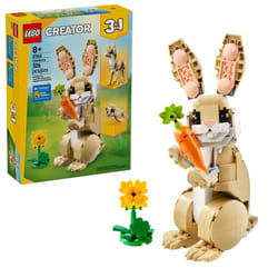LEGO Creator 3 in 1 Cute Bunny Toy - Building Toy Set with 3 Build Options  Bunny  Seal  or Llama - Animal Figures for Kids  Girls and Boys  Ages 8+ -