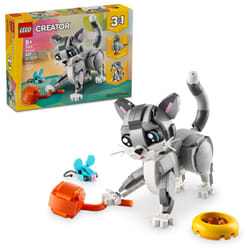LEGO Creator 3 in 1 Playful Cat Toy - Building Toy with 3 Building Options  Cat  Dog  or Pigeon - Animal Figures for Kids  Girls and Boys  Ages 8+ - G